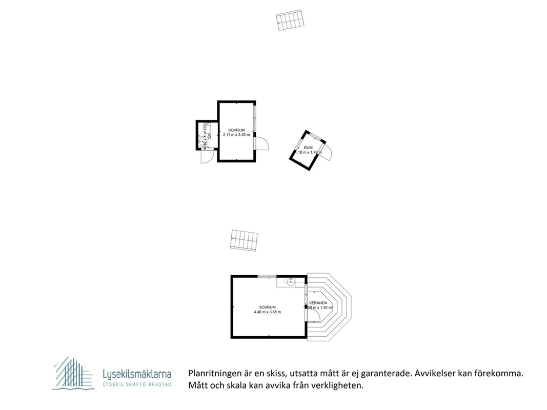 Planlösning gäststugor (och lilla lekstugan)